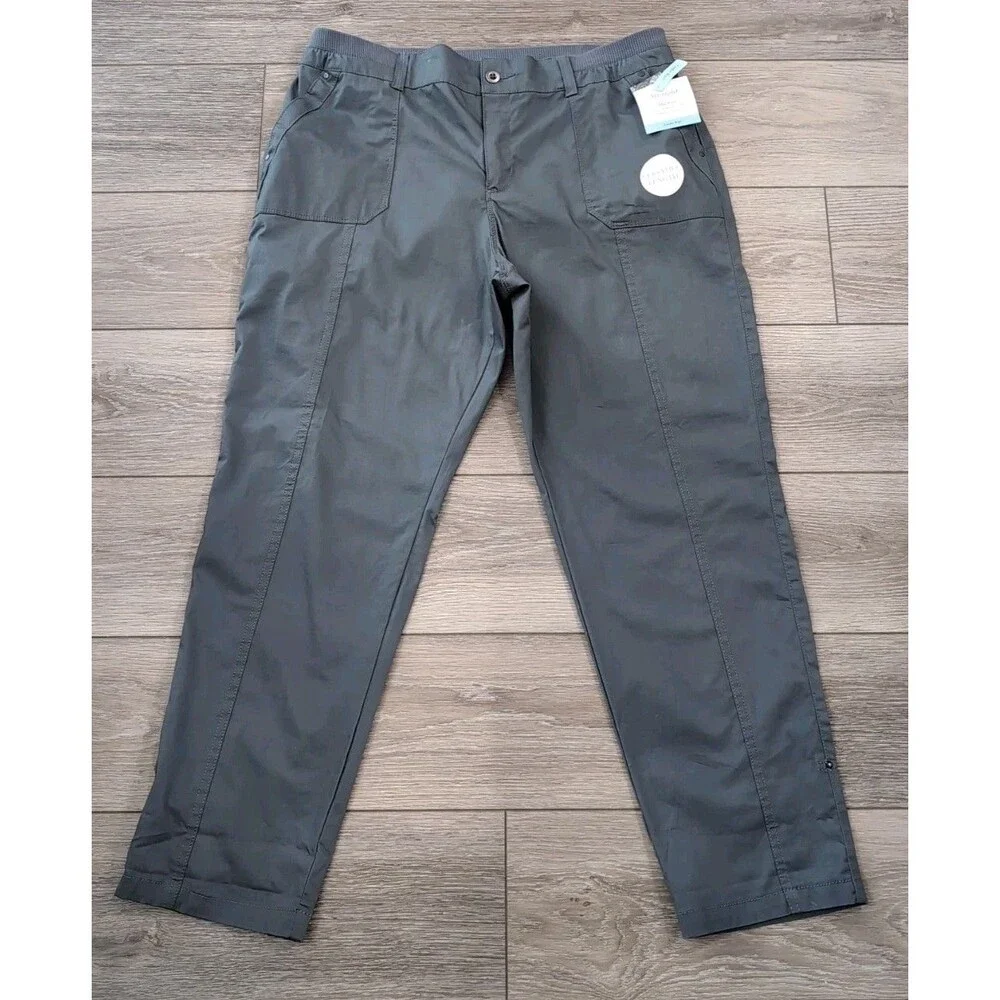 CROFT & BARROW WOMEN'S STRETCH VERSATILE LENGHTH PLANTS STRETCH WAIST W Size 18